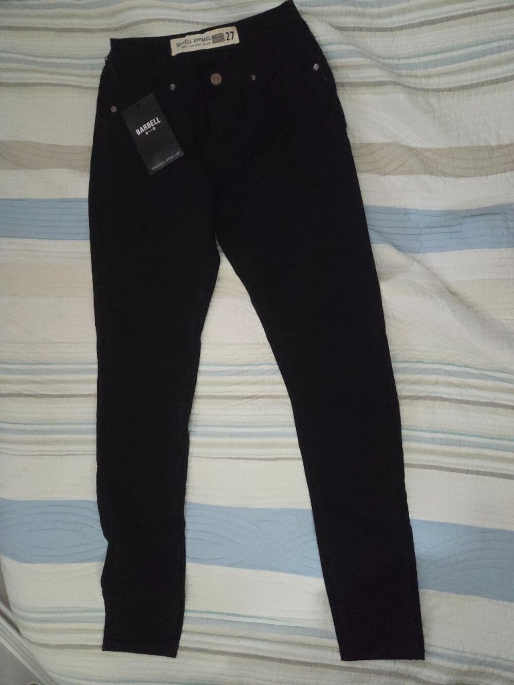 NWT Barbell Apparel Women's Athletic Chino Pant - black size 27